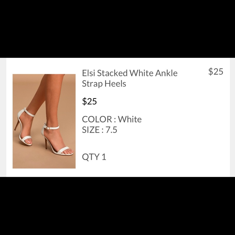 Never been worn white stacked heels from Lulus’s